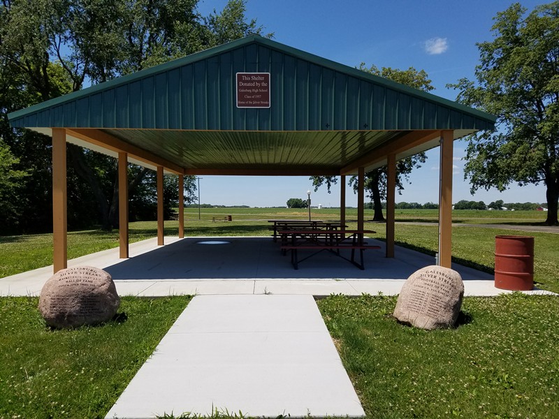 picnic shelter in a park